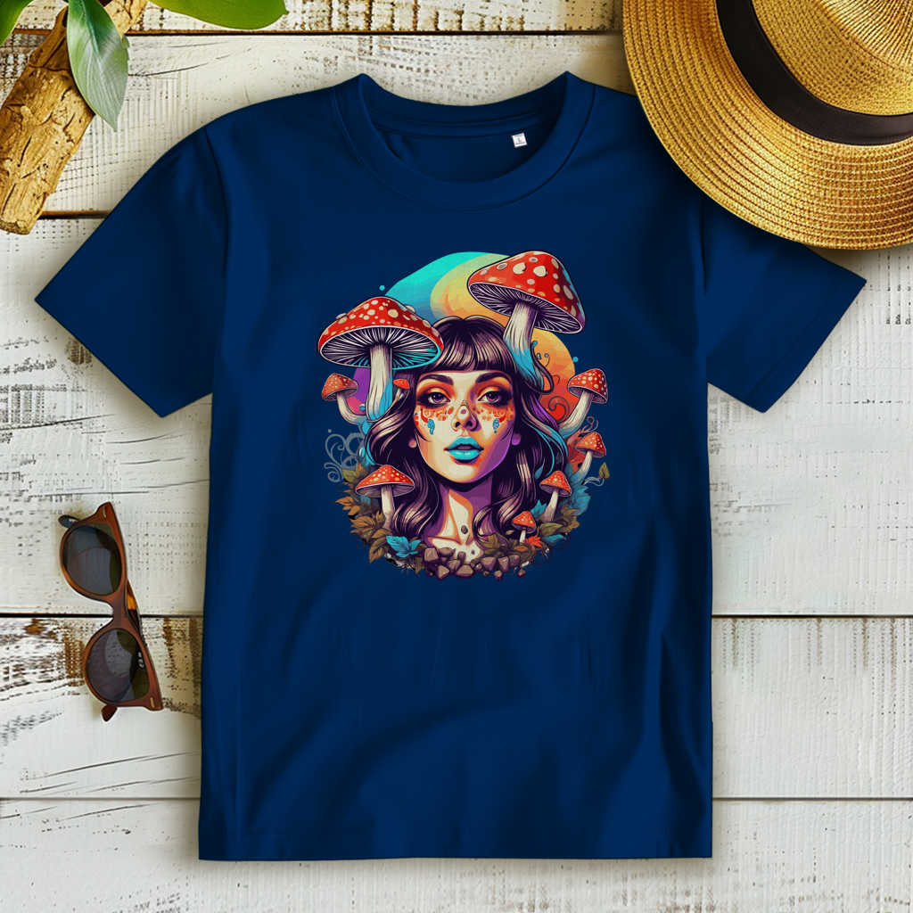 Damen Premium Bio T-Shirt Mushroom Forest Girl