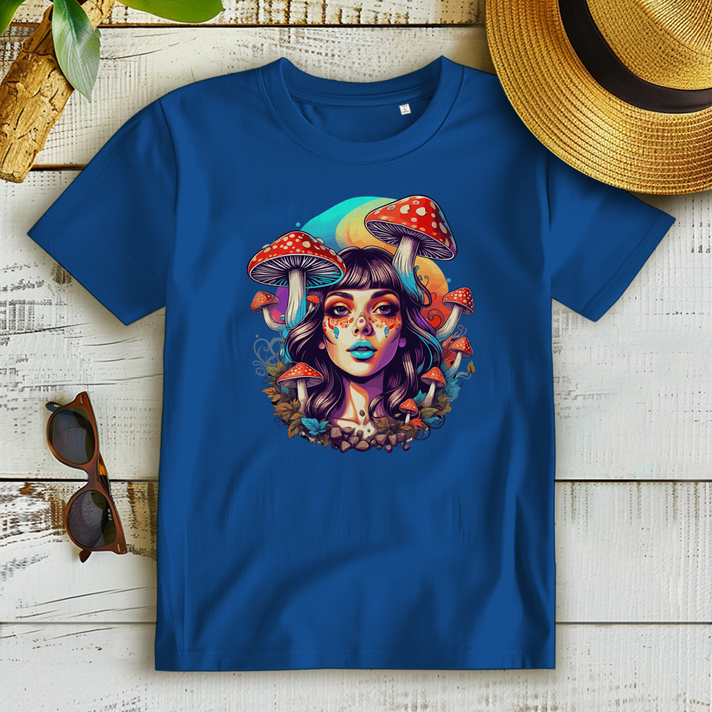 Damen Premium Bio T-Shirt Mushroom Forest Girl