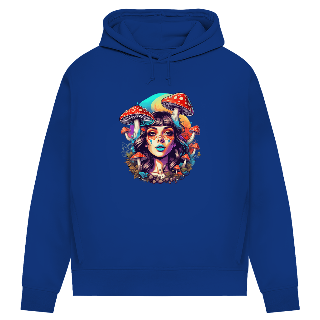 Damen Premium Bio Hoodie Mushroom Forest Girl