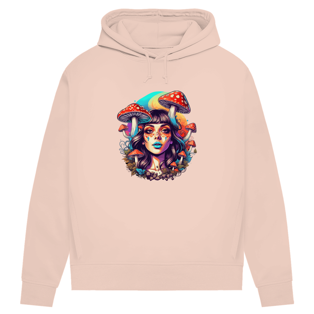 Damen Premium Bio Hoodie Mushroom Forest Girl