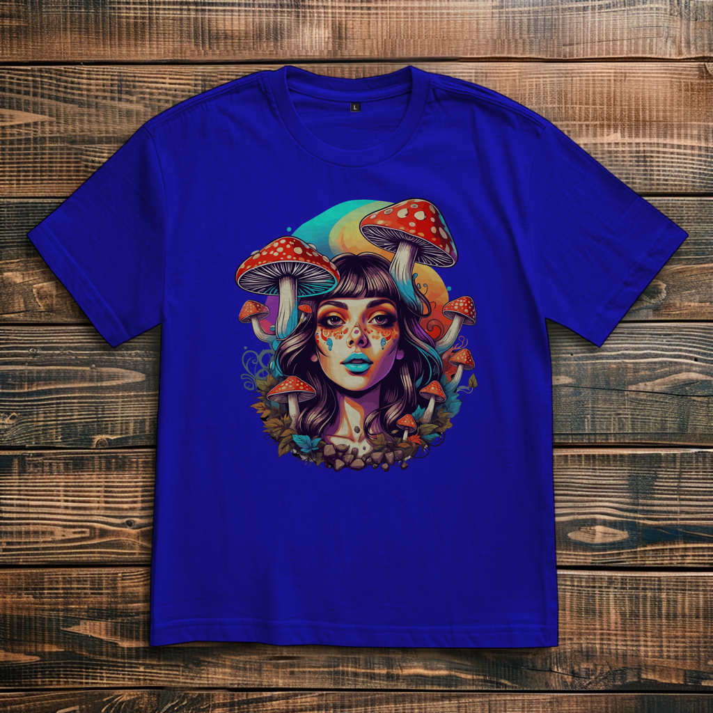 Oversize T-Shirt Mushroom Forest Girl