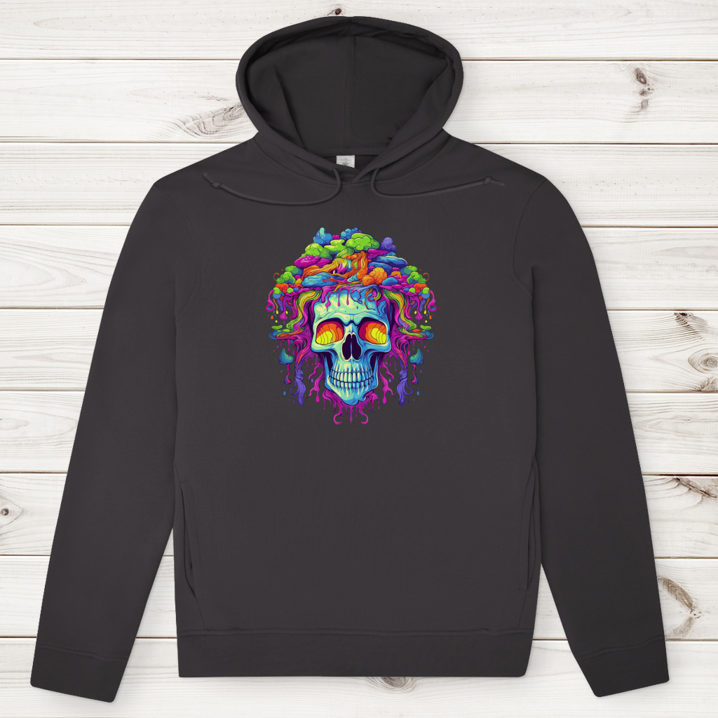 Herren Premium Bio Hoodie Neon Drip Skull