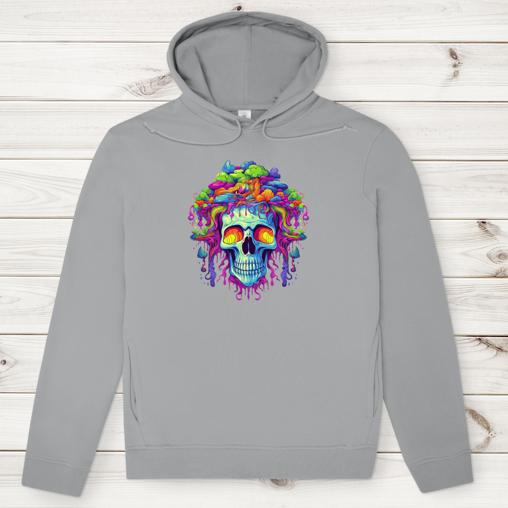 Herren Premium Bio Hoodie Neon Drip Skull