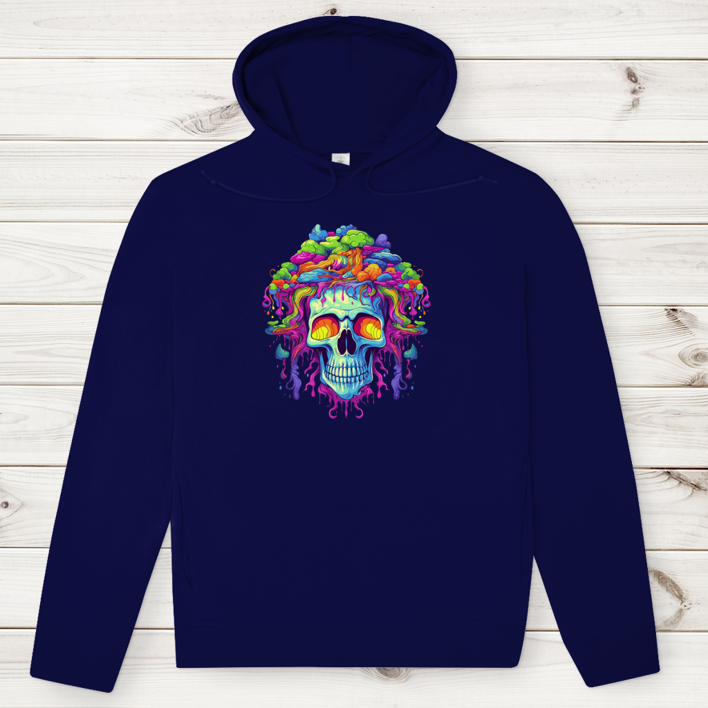 Herren Premium Bio Hoodie Neon Drip Skull