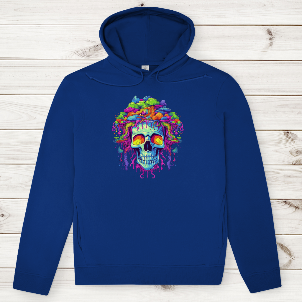 Herren Premium Bio Hoodie Neon Drip Skull