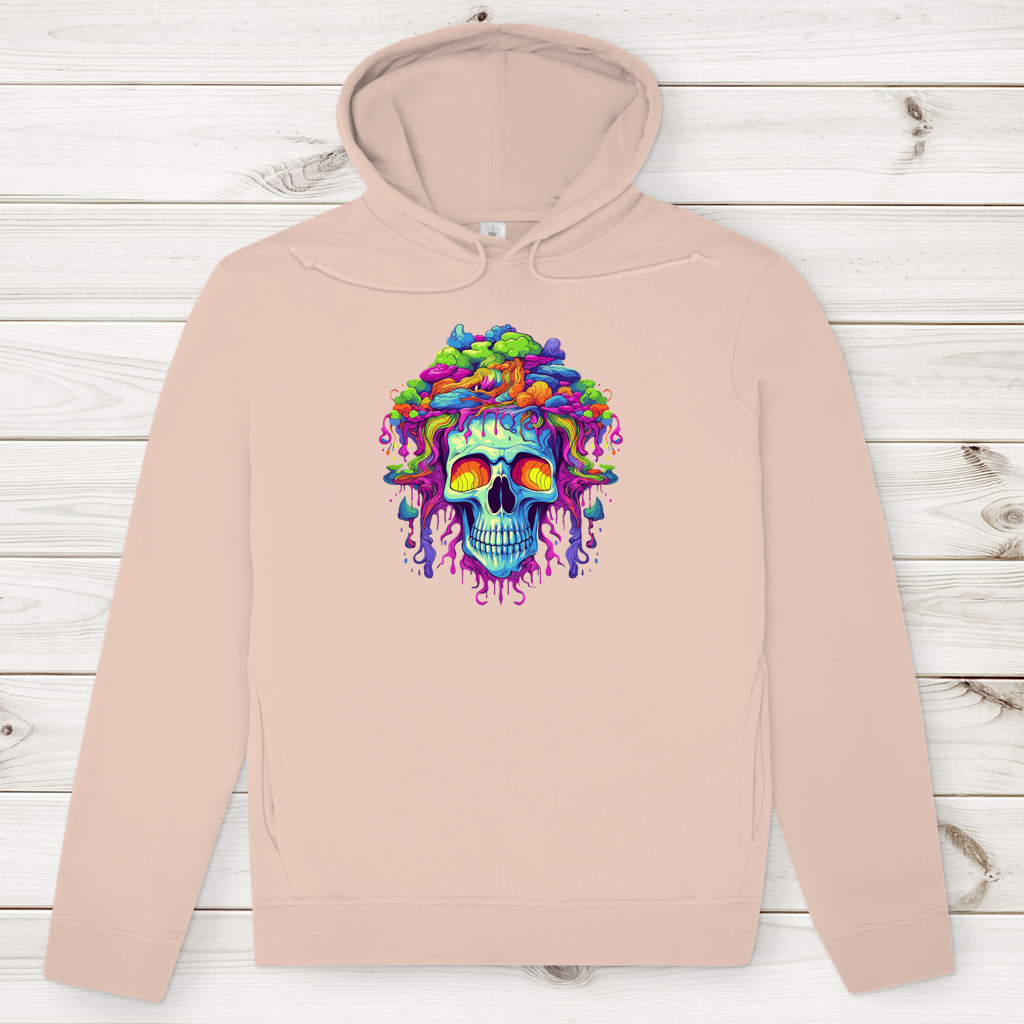 Herren Premium Bio Hoodie Neon Drip Skull