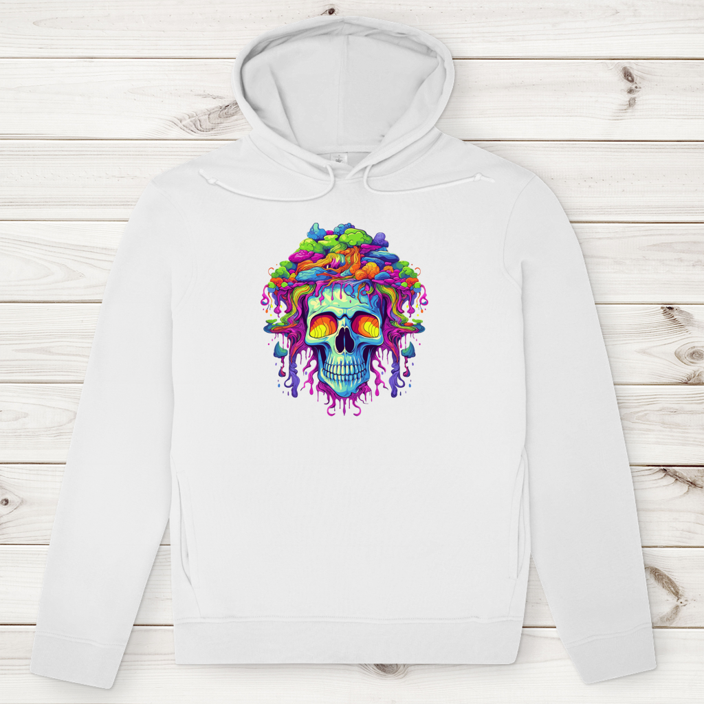 Herren Premium Bio Hoodie Neon Drip Skull