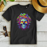 Damen Premium Bio T-Shirt Neon Drip Skull