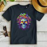 Damen Premium Bio T-Shirt Neon Drip Skull