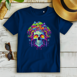 Damen Premium Bio T-Shirt Neon Drip Skull