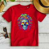 Damen Premium Bio T-Shirt Neon Drip Skull