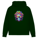 Damen Premium Bio Hoodie Neon Drip Skull