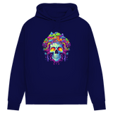 Damen Premium Bio Hoodie Neon Drip Skull