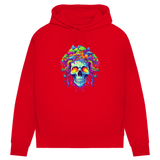 Damen Premium Bio Hoodie Neon Drip Skull