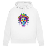 Damen Premium Bio Hoodie Neon Drip Skull