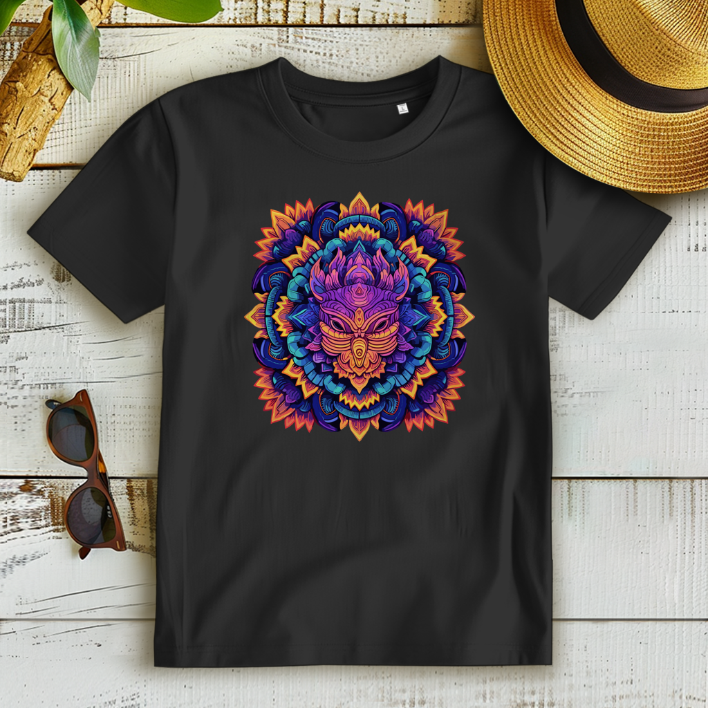 Damen Premium Bio T-Shirt Mandala Owl
