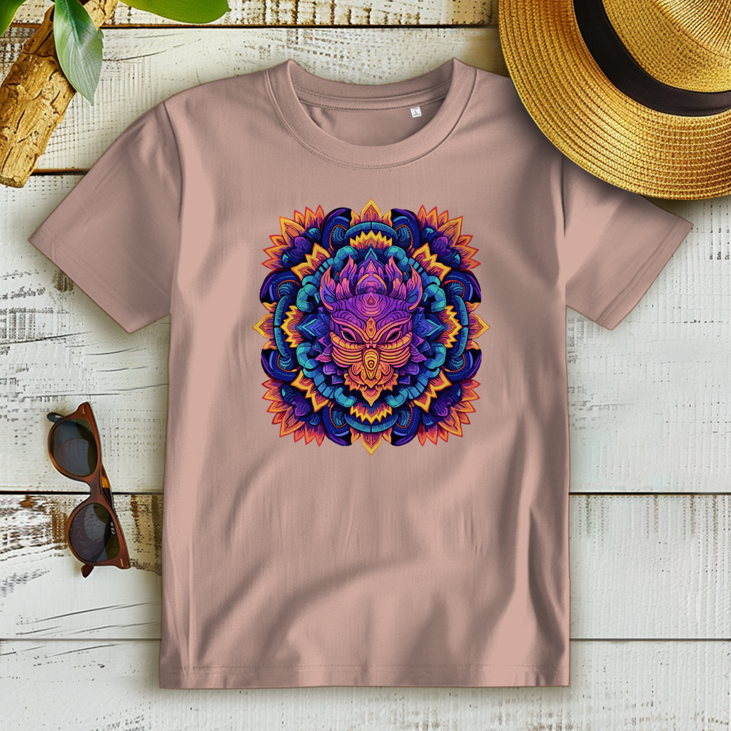 Damen Premium Bio T-Shirt Mandala Owl