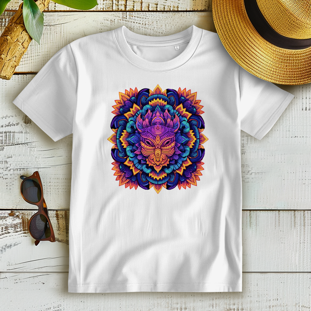 Damen Premium Bio T-Shirt Mandala Owl