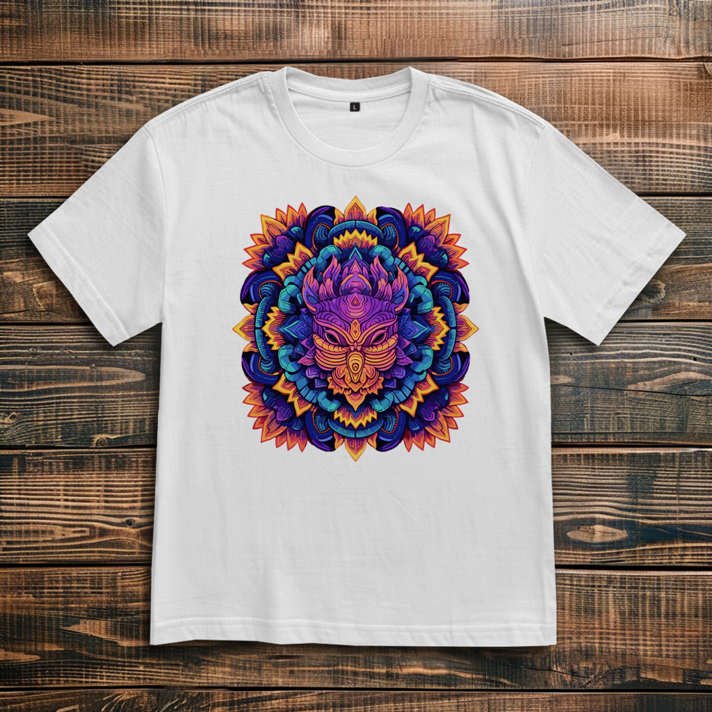 Oversize T-Shirt Mandala Owl