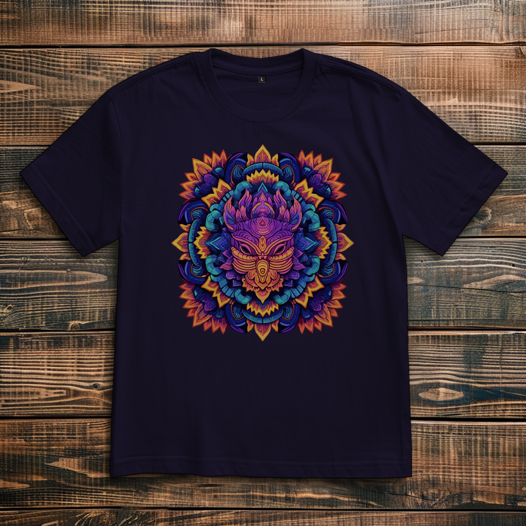 Oversize T-Shirt Mandala Owl