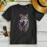 Damen Premium Bio T-Shirt Colorful Wolf