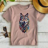 Damen Premium Bio T-Shirt Colorful Wolf