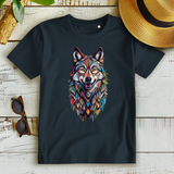 Damen Premium Bio T-Shirt Colorful Wolf