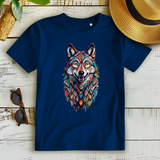 Damen Premium Bio T-Shirt Colorful Wolf