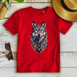 Damen Premium Bio T-Shirt Colorful Wolf