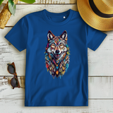 Damen Premium Bio T-Shirt Colorful Wolf