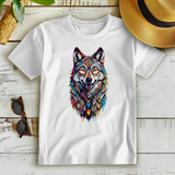 Damen Premium Bio T-Shirt Colorful Wolf