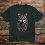 Oversize T-Shirt Colorful Wolf