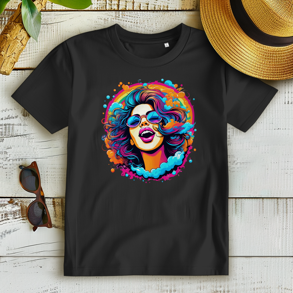 Damen Premium Bio T-Shirt Rainbow Girl