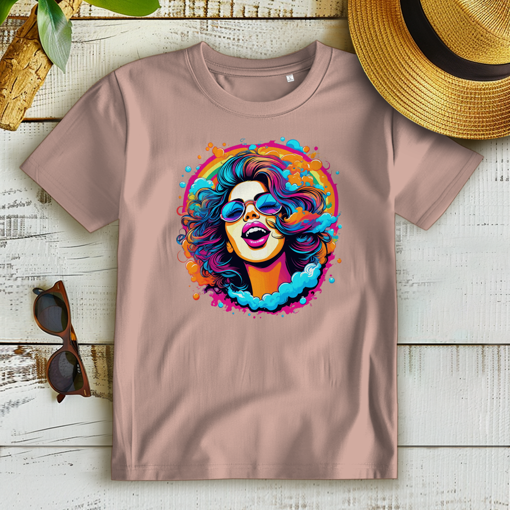 Damen Premium Bio T-Shirt Rainbow Girl