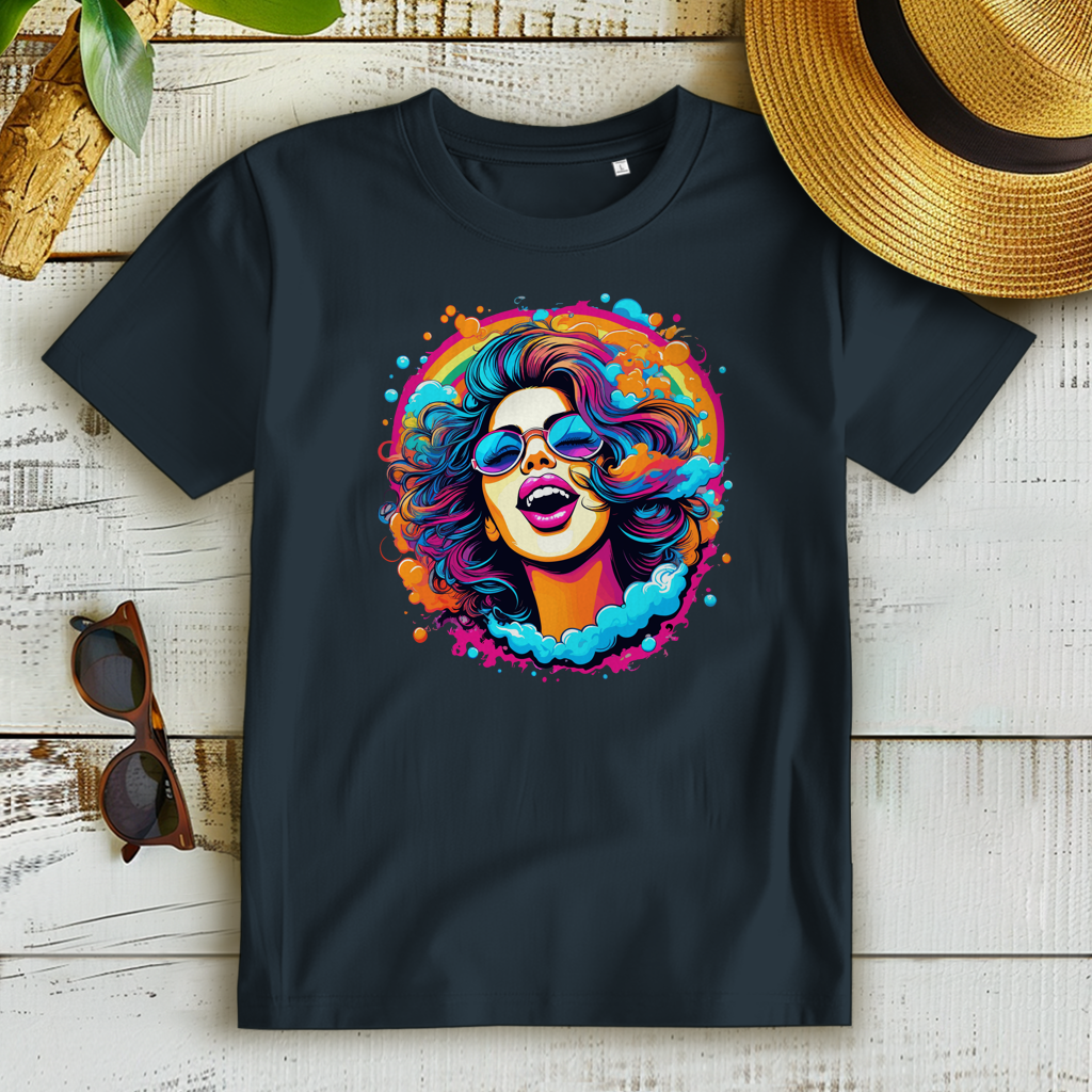 Damen Premium Bio T-Shirt Rainbow Girl