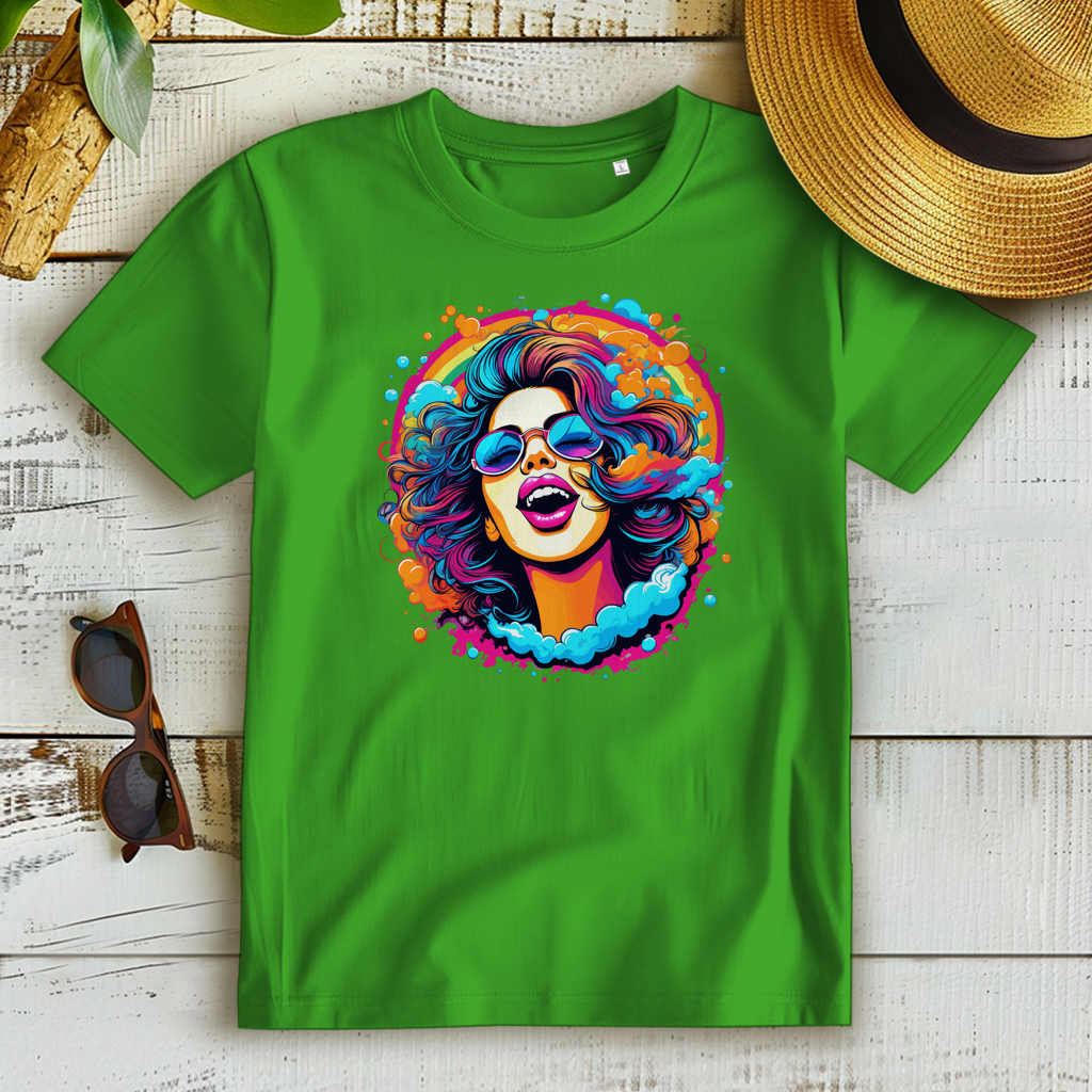 Damen Premium Bio T-Shirt Rainbow Girl