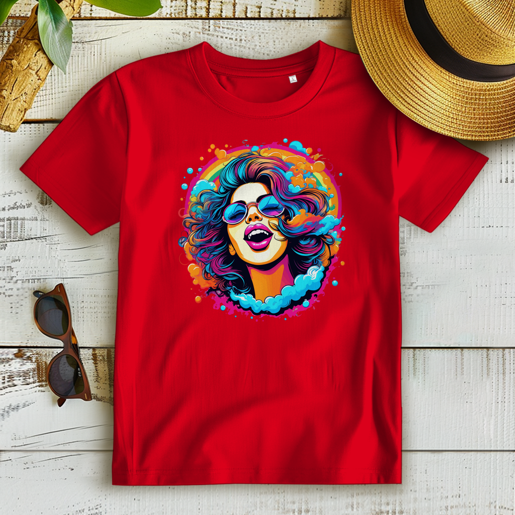 Damen Premium Bio T-Shirt Rainbow Girl