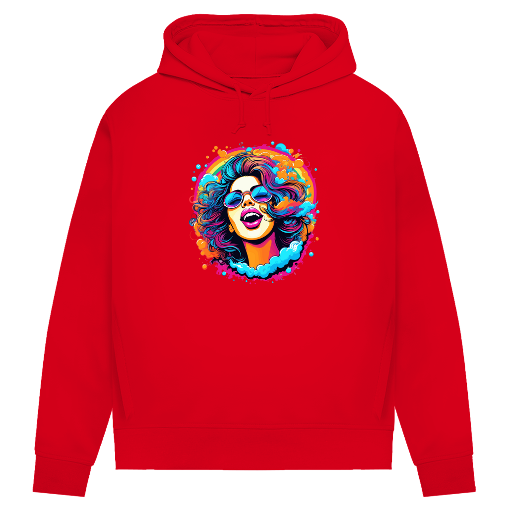 Damen Premium Bio Hoodie Rainbow Girl