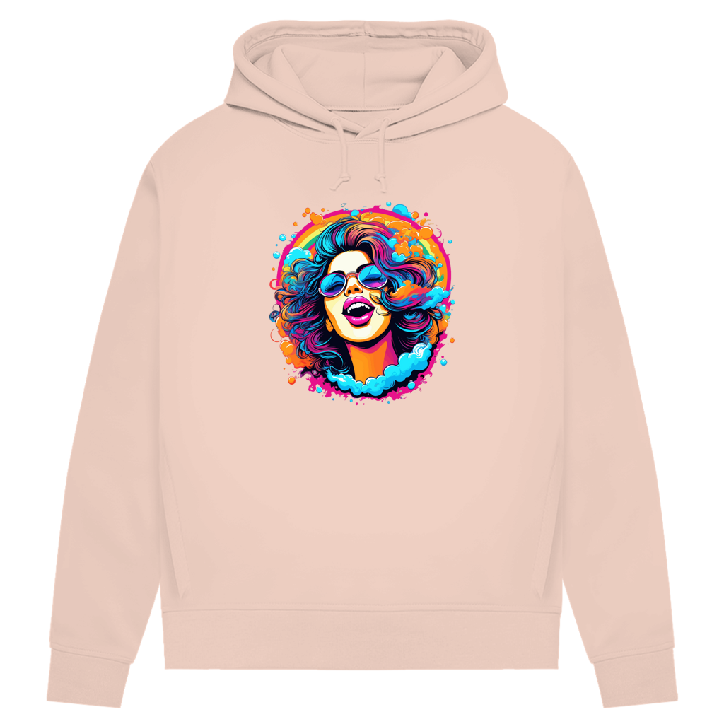 Damen Premium Bio Hoodie Rainbow Girl