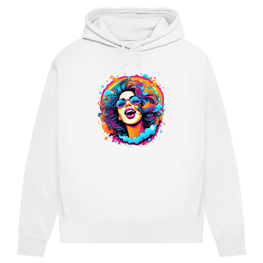 Damen Premium Bio Hoodie Rainbow Girl