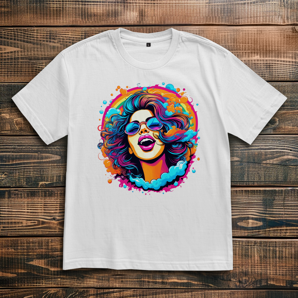 Oversize T-Shirt Rainbow Girl