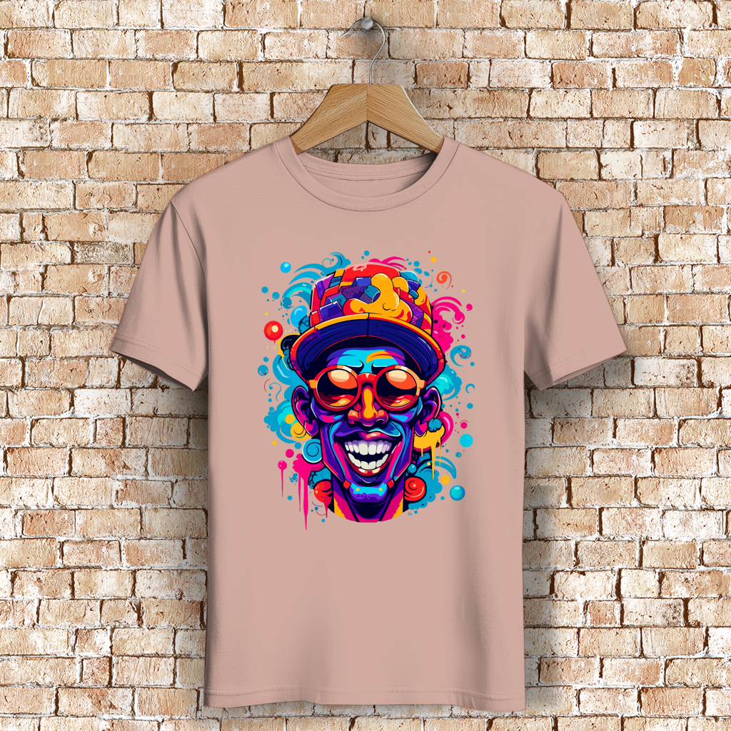 Herren Premium Bio T-Shirt Graffiti Laughing Man
