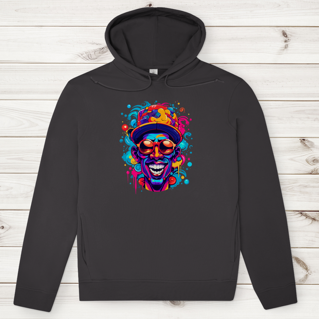 Herren Premium Bio Hoodie Graffiti Laughing Man