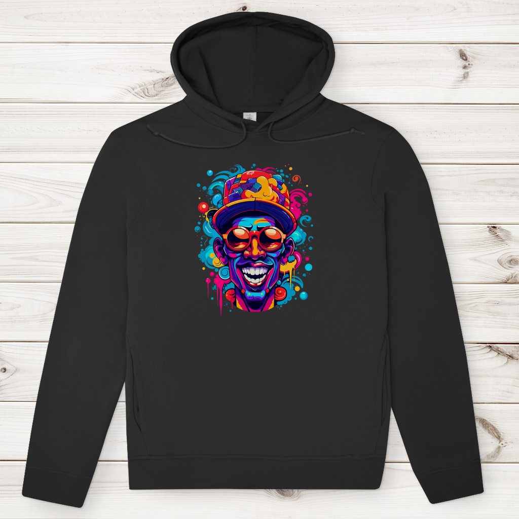 Herren Premium Bio Hoodie Graffiti Laughing Man