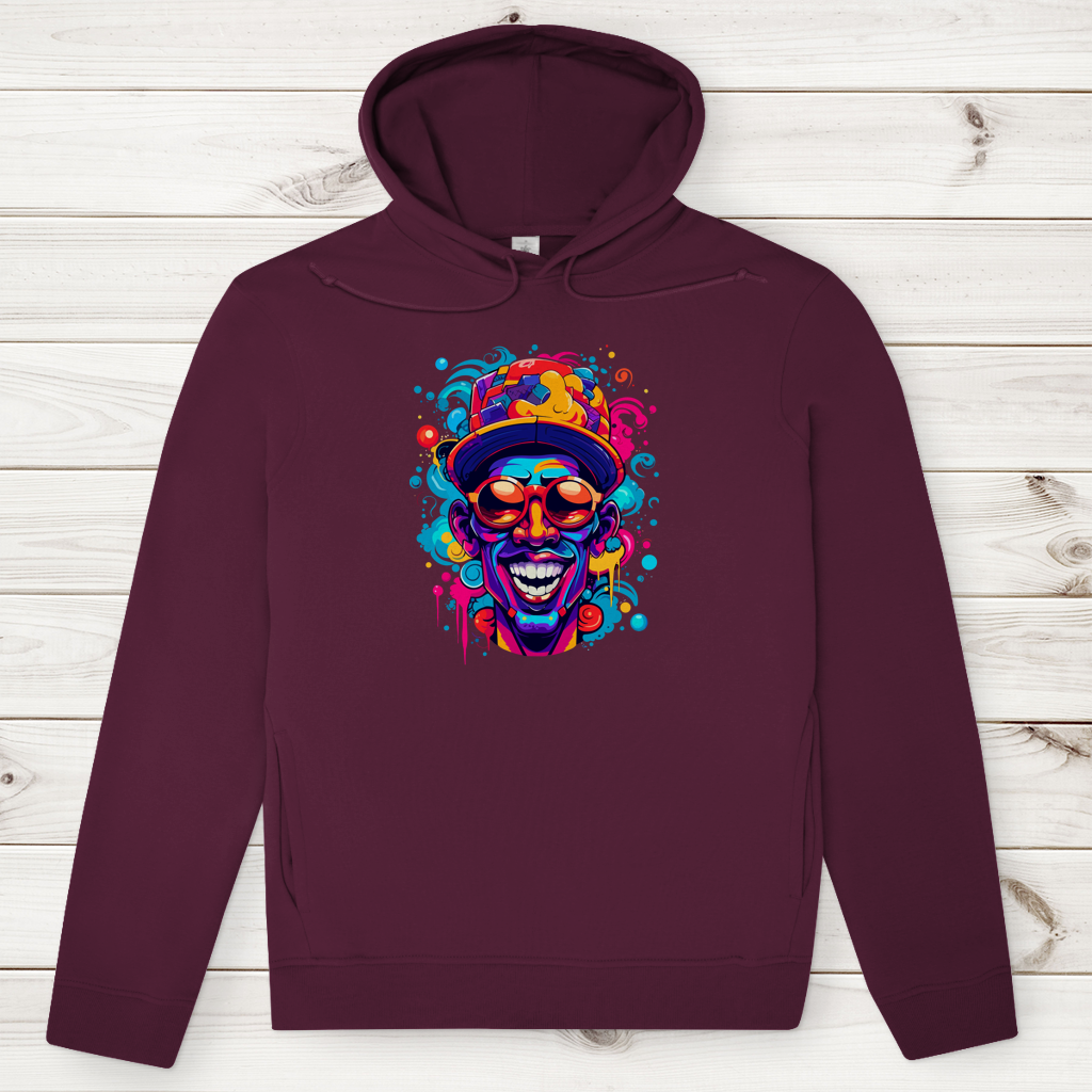 Herren Premium Bio Hoodie Graffiti Laughing Man