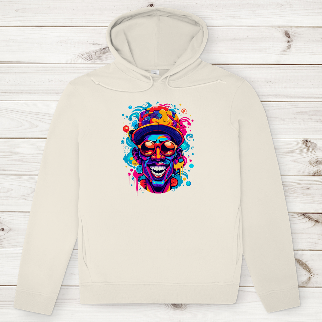 Herren Premium Bio Hoodie Graffiti Laughing Man