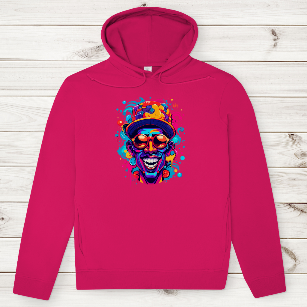 Herren Premium Bio Hoodie Graffiti Laughing Man