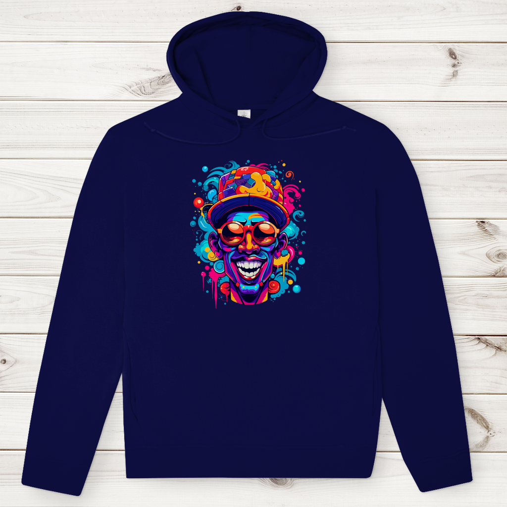 Herren Premium Bio Hoodie Graffiti Laughing Man