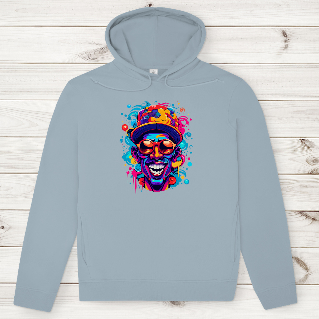 Herren Premium Bio Hoodie Graffiti Laughing Man