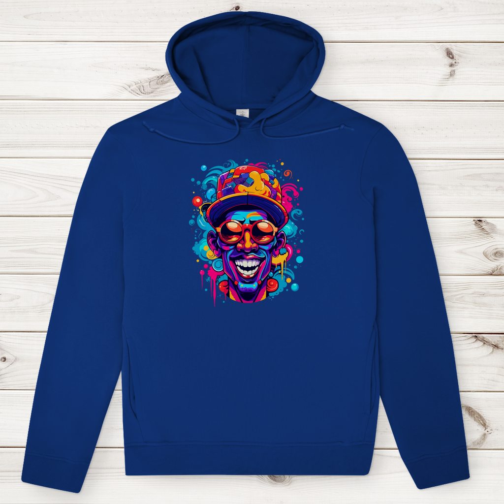 Herren Premium Bio Hoodie Graffiti Laughing Man